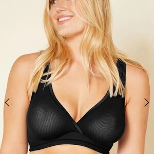 Cosabella black soirée curvy bralette mesh Italy every day basic